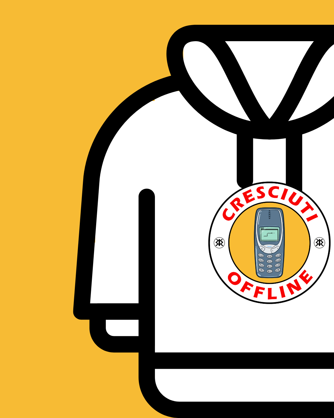 CRESCIUTI OFFLINE - FELPA CON CAPPUCCIO CRESCIUTI OFFLINE NOKIA 3310